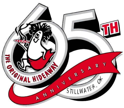 The Hideawayrestaurant logo for 65th anniversary
